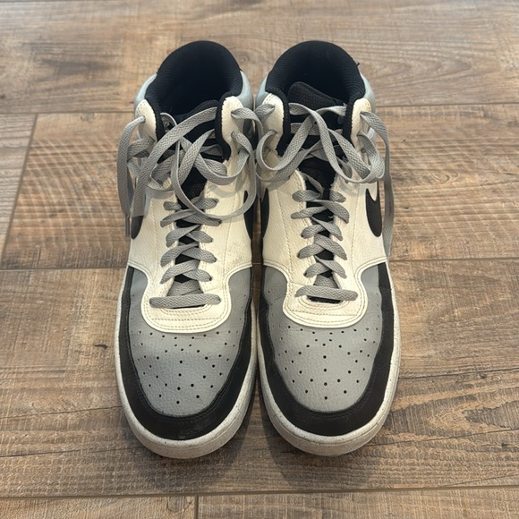 Men’s Nike Court Vision Mid Sneakers Light Smoke Gray/Black Sail Color Size 10 - Picture 2 of 6